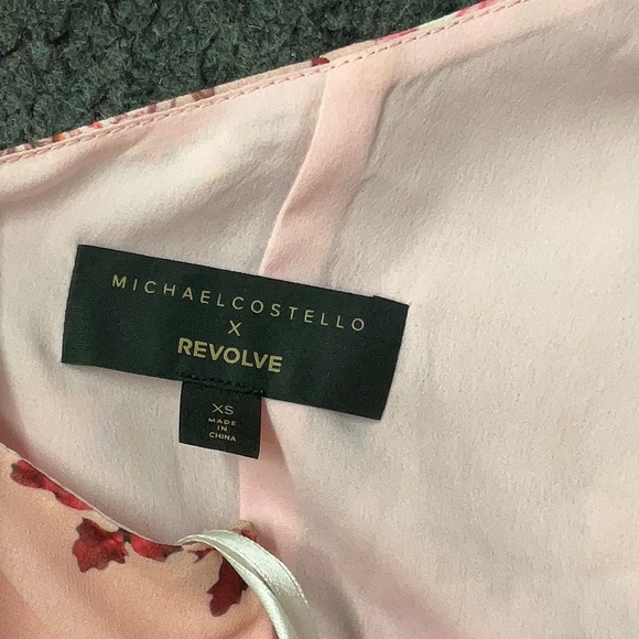 NWOT REVOLVE x Michael Costello Carter Dress in Pink Floral - Picture 7 of 8